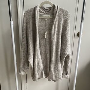 Anthropologie grey knit cardigan